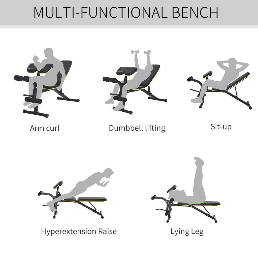 Adjustable Sit-Up Dumbbell Bench Multi-Functional Purpose Hyper Extension Bench With Adjustable Seat and Back Angle