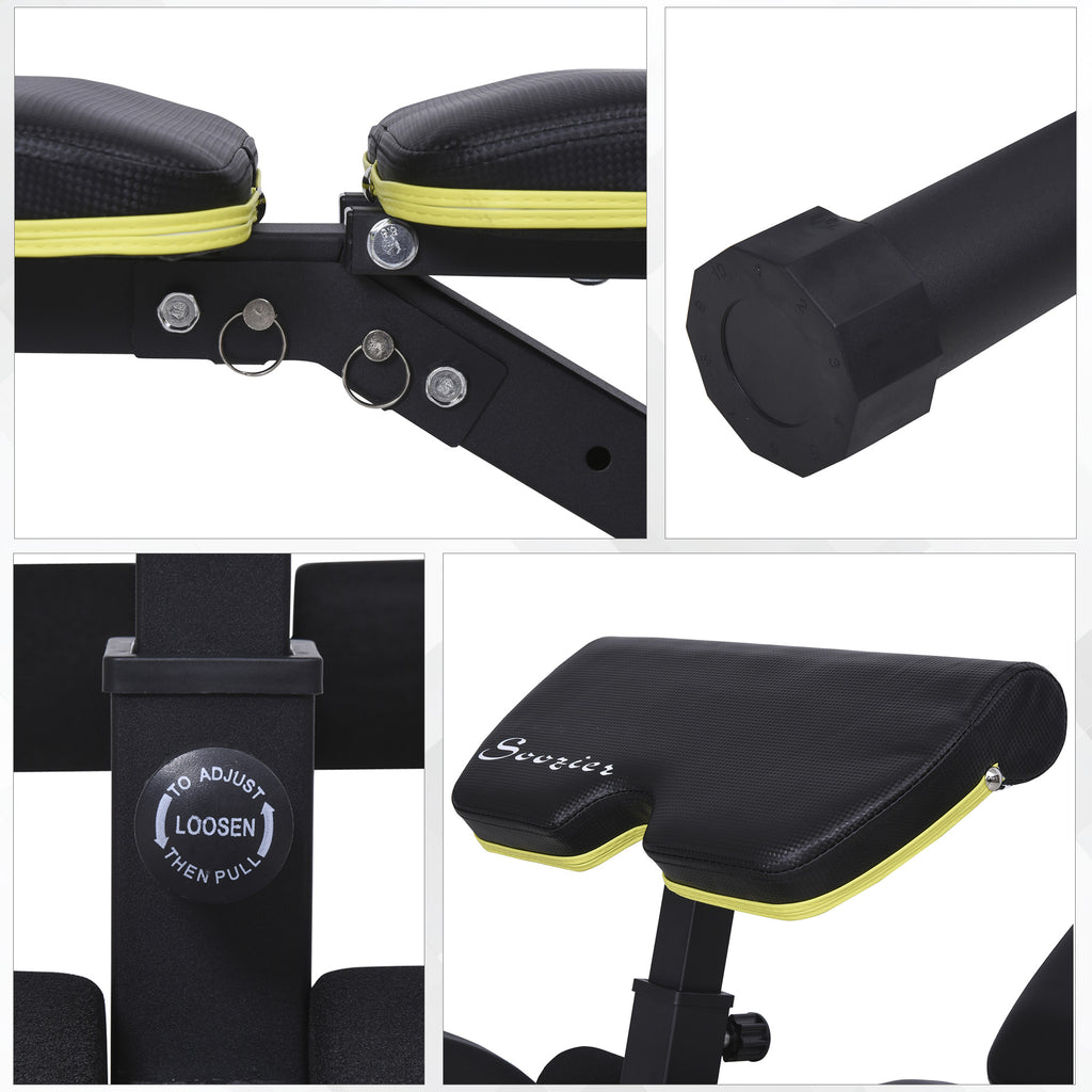 Adjustable Sit-Up Dumbbell Bench Multi-Functional Purpose Hyper Extension Bench With Adjustable Seat and Back Angle