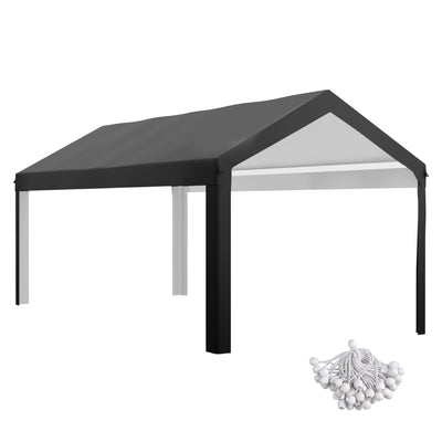 10 x 20ft Carport Roof, UV Resistant Canopy Replacement, Fits 84C-378V00 and 84C-206 Series, Dark Gray