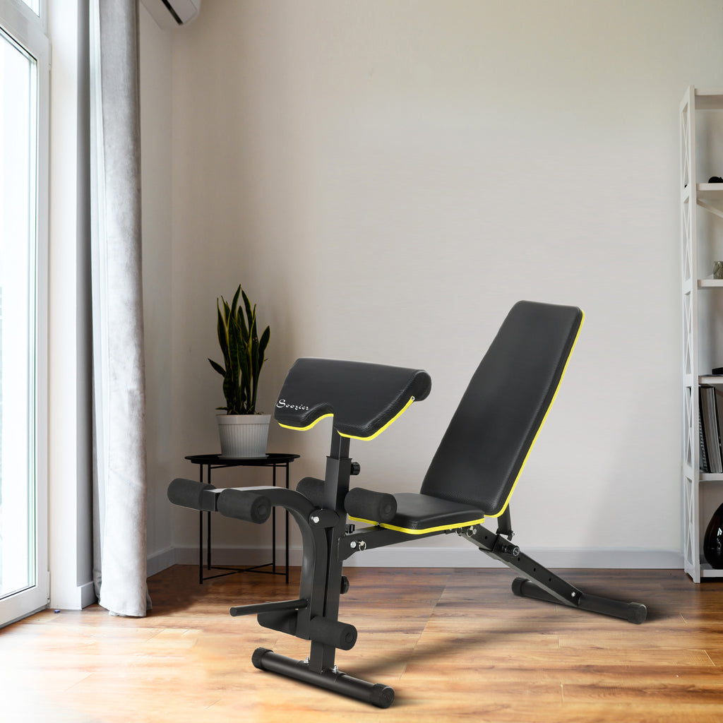Adjustable Sit-Up Dumbbell Bench Multi-Functional Purpose Hyper Extension Bench With Adjustable Seat and Back Angle