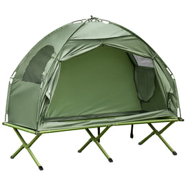 1 Person Folding Camping Cot, Portable Outdoor with Carry Bag, 2-in-1 Elevated Camping Bed Tent Single (Copy)