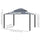 10' x 10' Hardtop Gazebo, Pavilion Gazebo with Curtains, Nettings, Aluminum Frame, Hooks, for Garden, Patio, Dark Brown