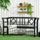 Three-Person  Wooden Bench, Three-Seater Outdoor Patio Bench, Backrest and Armrests, Rustic Country Diamond Pattern, Slatted Seat for Backyard, Porch Garden, Black