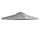 10' x 10' Gazebo Replacement Canopy 2 Tier Top UV Cover Pavilion Garden Patio Outdoor Light Grey (TOP ONLY)