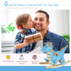 Kids Plush Ride-On Rocking Horse Toy Dinosaur Ride Rocking Chair with Realistic Sounds for Child 18-36 Months - Blue