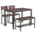 Industrial 4 Piece Dining Room Table Set with Bench Wooden Kitchen Table and Chairs w/ Storage Rack for Kitchen, Dinette, Rustic Brown/Black