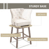 Bar Stools, Bar Stools with Backs, Nailhead Trim, Curved Backrest for Kitchen, Bar, Bar Height Bar Stools, Cream White