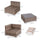 Wicker Patio Furniture Sets,7-Piece Outdoor Sectional- Grey