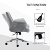 Leisure Office Chair with Adjustable Seat Modern Design Mid Back Swivel Computer Desk Home Study Bedroom Wheels Light Grey