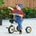 Kids Tricycle for Toddlers Age 2-5 with Adjustable Seat, Toddler Bike for Children with Basket, Bell, Handlebar Grips, White