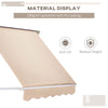 6' Drop Arm Manual Retractable Patio Sun Window Awning with UV & Sun Protection & Included Hardware  Cream
