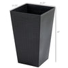 Set of 3 Tall Planters, Outdoor & Indoor Flower Pot Set for Front Door, Entryway, Patio and Deck, Black