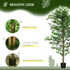 6ft Artificial Tree, Indoor Outdoor Fake Ficus with Pot, for Home Office Living Room Decor