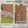 Trellis Planter for Climbing Plants, Raised Garden Bed with Trellis, Planter Box for Outdoor, Garden, Light Brown