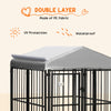 4' x 4'  Dog Playpen, Outdoor Puppy Exercise Pen with Water-resistant UV Protection Canopy, Dog Run Enclosure for Small & Medium Dogs