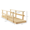 7' Garden Bridge Wooden Footbridge for Backyard Ponds, Creeks, Streams, Natural