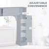 Over Toilet Bathroom Organizer, Freestanding Over the Toilet Storage Cabinet with Adjustable Shelves, Toilet Rack
