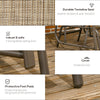Outdoor Glider Chairs with Coffee Table, Patio 2-Seat Rocking Chair Swing Loveseat with Breathable Sling for Backyard, Garden