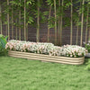 7.9 x 2 x 1ft Galvanized Raised Garden Bed Kit, Metal Planter Box with Safety Edging, Cream
