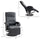 Swivel Recliner Chair with Footrest and Armrest, Black
