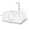 Whelping Box for Puppies Birth with Pee Pad, Pig Rail, Adjustable Door, for Small Medium Large Breed Dogs, 41" x 39"