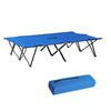 2 Person Folding Camping Cot for Adults, 50" Extra Wide Portable Sleeping Cot with Carry Bag, Elevated Camping Bed, Beach Hiking, Blue