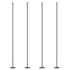 String Light Poles for Outside Hanging, Steel Lighting Stand for Patio Backyard Deck Wedding Party, 8FT, 4 Pack
