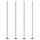 String Light Poles for Outside Hanging, Steel Lighting Stand for Patio Backyard Deck Wedding Party, 8FT, 4 Pack
