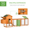Extra Large Chicken Coop, Outdoor Hen House Poultry Cage with Removable Tray, Hen House Quail Hutch for Outdoor Backyard, Orange