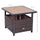 Rattan Wicker Outdoor Accent Table with Umbrella Insert