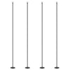 String Light Poles for Outside Hanging, Steel Lighting Stand for Patio Backyard Deck Wedding Party, 10FT, 4 Pack