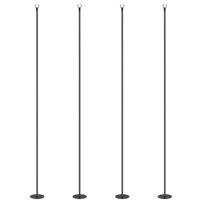 String Light Poles for Outside Hanging, Steel Lighting Stand for Patio Backyard Deck Wedding Party, 10FT, 4 Pack