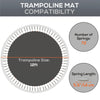 Trampoline Mat Replacement with Spring Pull Tool and 72 V-Hooks, Fits 12' Trampoline with 5.5" Springs, Black