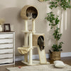 59 Inch Cat Tree for Indoor Cats, Cat Tower with Cat Condo, Hammock, Perches, Scratching Posts, Ramp,  23.5" x 23.5"x 59"