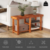 Wood Shoe Rack Bench 3-tier Acacia Wood with Shoe and Boot Storage Hallway Shoe Storage Bench Teak