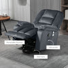 Vibration Massage Lift Recliner Chair, Power Lift Recliner Chair Sofa with Massage and Heat, Modern Electric Power Lift Chair, Gray