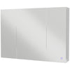 Bathroom Mirror Cabinet with Light, Bathroom Storage Cupboard with USB Charge, Adjustable Shelf, 35.5"W x 25.5"H, White