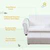 Kids Sofa Set with Footstool for Toddlers and Babies, White