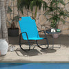 Garden Rocking Chair Outdoor Indoor for Patio, Balcony, Porch, Light Blue
