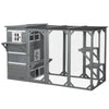 Outdoor Cat Shelter, Outdoor Cat Cages Enclosures with Multi-Level Design, Lockable Doors, Window, for 2-3 Cats