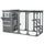 Outdoor Cat Shelter, Outdoor Cat Cages Enclosures with Multi-Level Design, Lockable Doors, Window, for 2-3 Cats