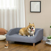 38" Dog Sofa for Medium Large Dogs, Dog Couch w/Removable Cushion, Washable Cover, Anti-slip Feet, for Dogs Up to 55 lbs - Gray