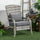 Patio Wicker Adirondack Chair, Outdoor All-Weather Rattan Fire Pit Chair, Soft Cushions, Tall Curved Backrest and Armrests