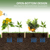 96" x 24" x 10" Wooden Raised Garden Bed with 2 Planter Boxes and Non-woven Fabric Liner for Patio, Natural