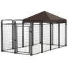 9.3' x 4.6' Dog Kennel Outdoor with  Exercise Pen, Puppy Playpen with Water-resistant UV Protection Canopy, for Medium & Large Dogs
