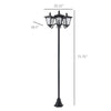 72" Solar Lamp Post Lights Outdoor, Triple-Head Street Vintage Solar Post Lamp, for Backyard, Garden Pathway, Driveway