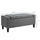 Storage Ottoman, Linen Upholstered Storage Bench with Lift Top, Rectangle End of Bed Bench for Bedroom, Living Room or Entryway, Gray