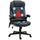 Heated Massage Office Chair, Heated Reclining Desk Chair with 6 Vibration Points, Armrest and Remote, Black