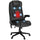 6 Point Vibrating Massage Office Chair with Heat, Massage Chair with Recliner, Padded Armrests & Remote, Black
