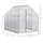 8' x 6' Aluminum Greenhouse Polycarbonate Walk-in Garden Greenhouse Kit with Adjustable Roof Vent, Rain Gutter and Sliding Door for Winter